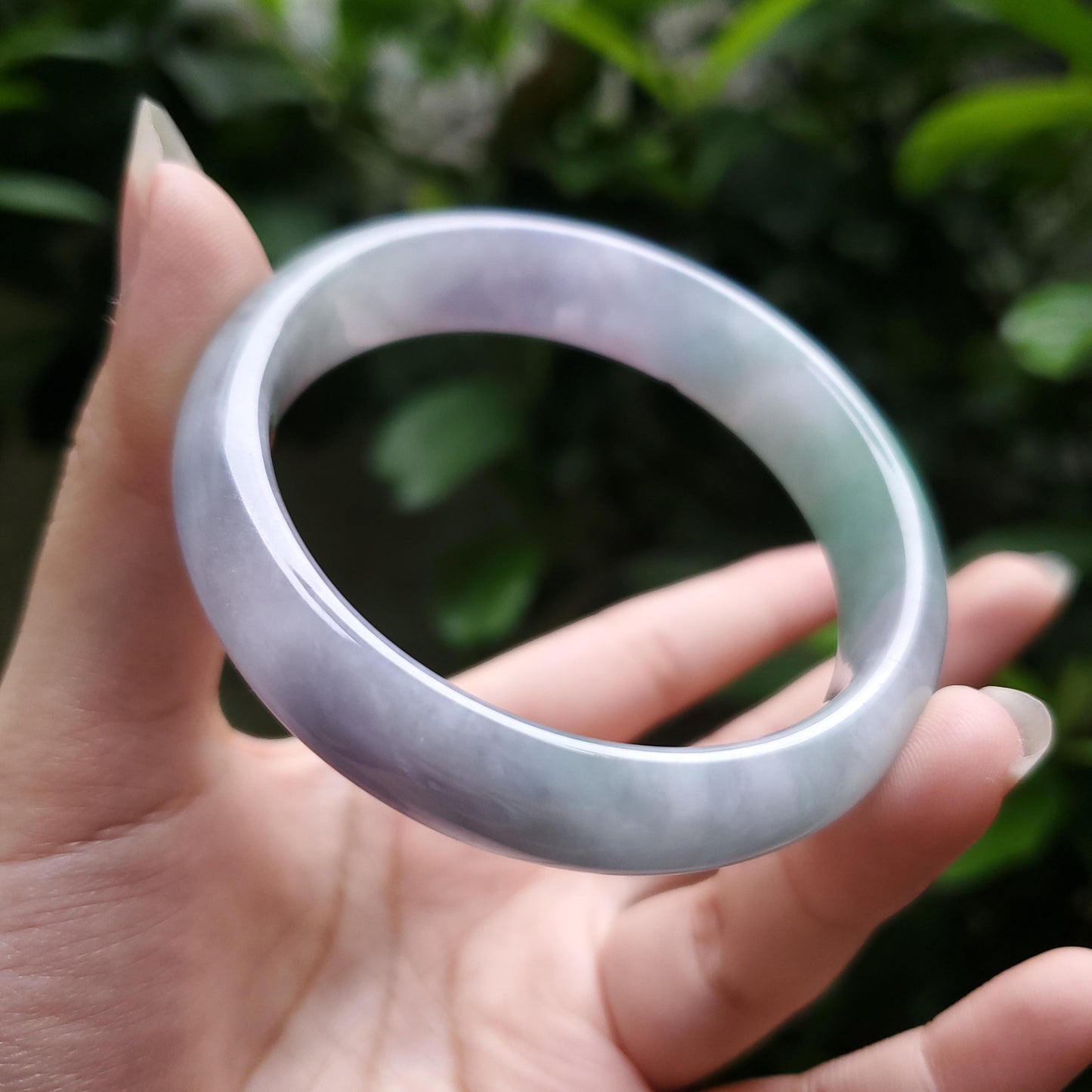 High Quality 50–60mm Natural-Colour Jade Purple Green YingMart Bangle Bracelets Gift for Her Grandma Sister Mom Mens Feng Shui