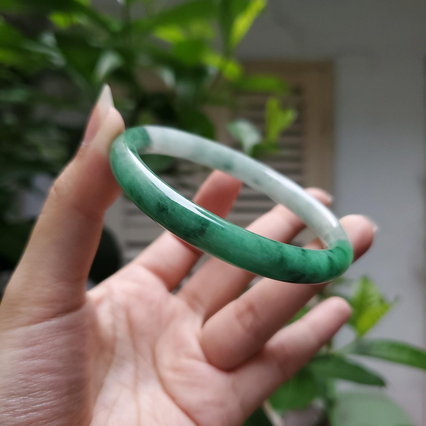 High Quality 48–72mm Natural-Colour Jade White Green YingMart Bangle Gift for Mom Grandma Sister Mens Feng Shui Personalized