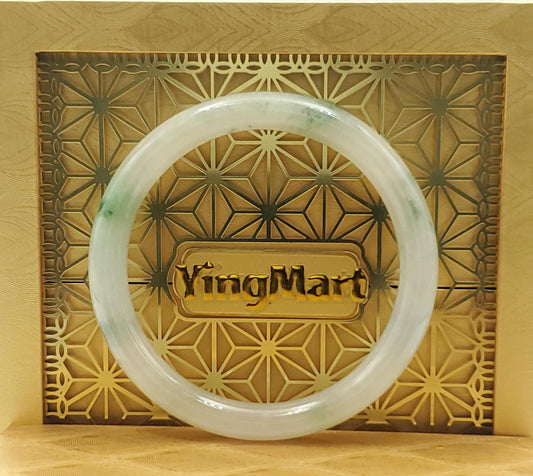 High Quality 48–72mm Jadeite Jade White Light Green YingMart Bangle Gift for Her Mom Sister Mens Grandma Feng Shui Personalized