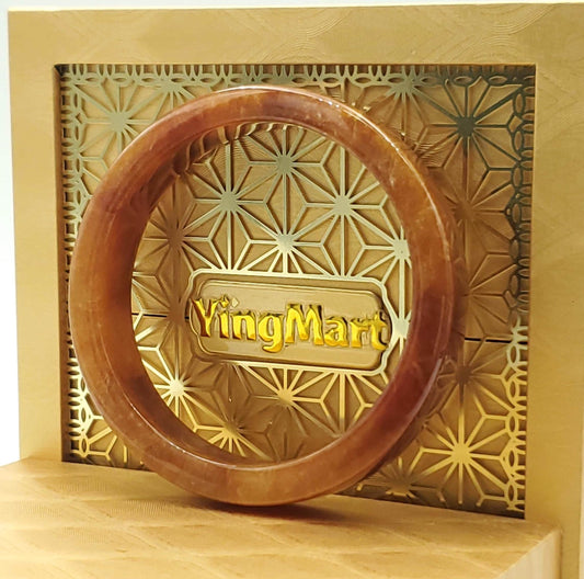 High Quality 48–60mm Jadeite Jade Orange "YingMart" Bangle Mens Mother Sister Feng Shui Gift for Her Personalized - Best Price