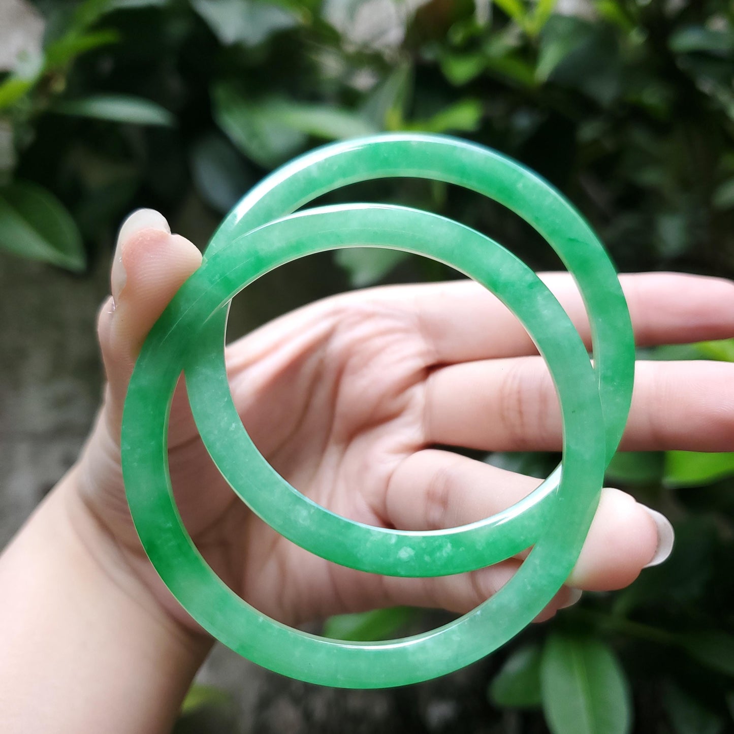 High Quality 48–72mm Jadeite Jade Green Bangle Gift for Her Mom Grandma Feng Shui Personalized Bracelets Jewelry