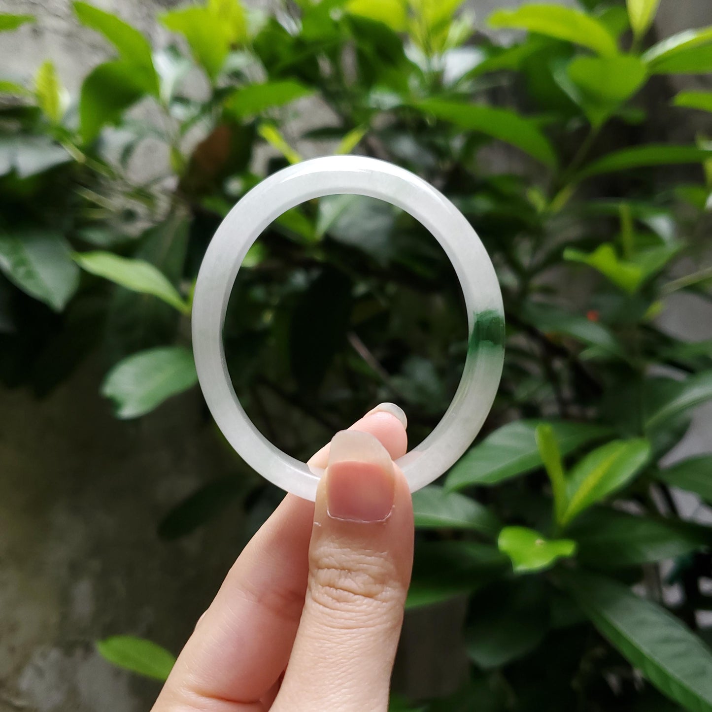 High Quality 48–72mm Jadeite Jade White Green YingMart Bangle Gift for Her Sister Mom Grandma Mens Feng Shui Personalized