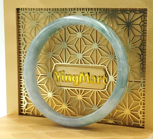 High Quality 50–60mm Natural-Colour Jade Light Purple Blue Bangle Bracelets Feng Shui Jewelry Gift for Her Mom Grandma Personalized