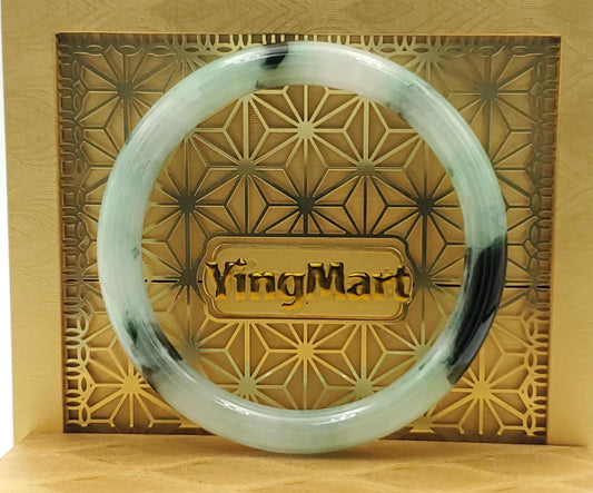 High Quality 48–72mm Natural-Colour Jade White to Light Green Bangle Gift for Her Grandma Mom Feng Shui Black Spot Personalized