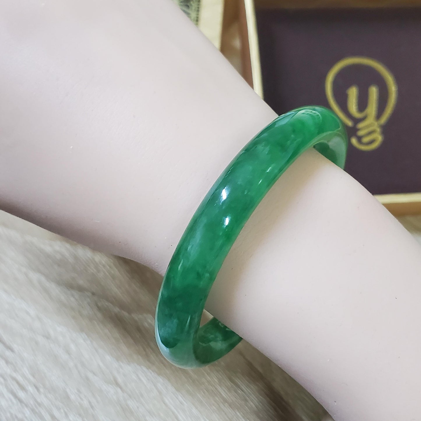 High Quality 48–72mm Jadeite Jade Green YingMart Bangle Bracelets Gift for Her Grandma Sister Mom Mens Feng Shui Personalized Jewelry