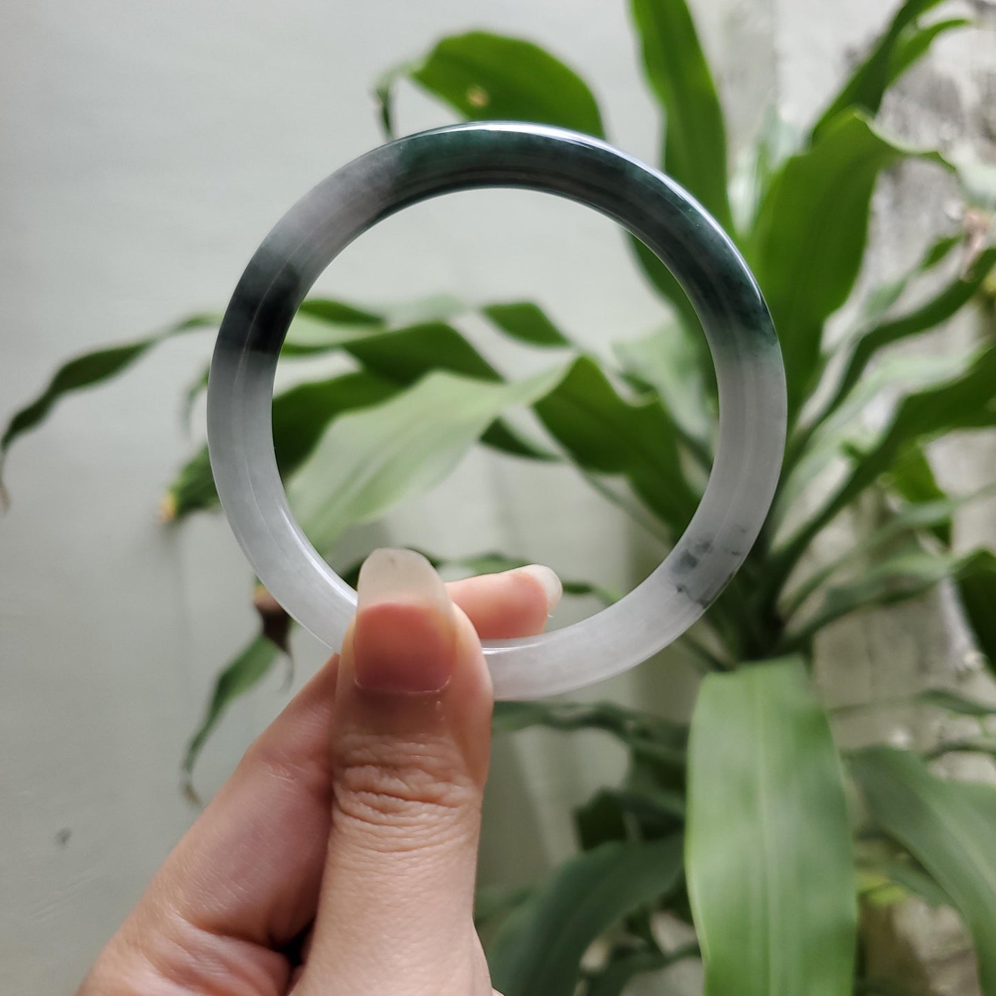 High Quality 48–72mm Natural-Colour Jade Cert No. B White Black Green YingMart Jadeite Bangle Burmese Gift for Her Sister Mother Grandma