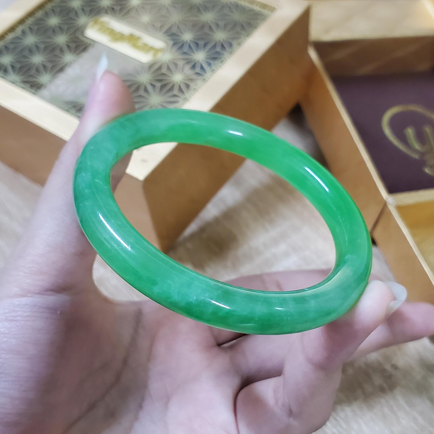 Jade Bangle 48-60mm up | Yingmart Green Jade Jadeite Bracelet for Men, Women, Grandmother, Sister – Vintage Elegance