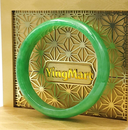 High Quality 48–72mm Jadeite Jade Green YingMart Bangle Bracelets Gift for Her Grandmother Sister Mom Grandma Mens Feng Shui Personalized