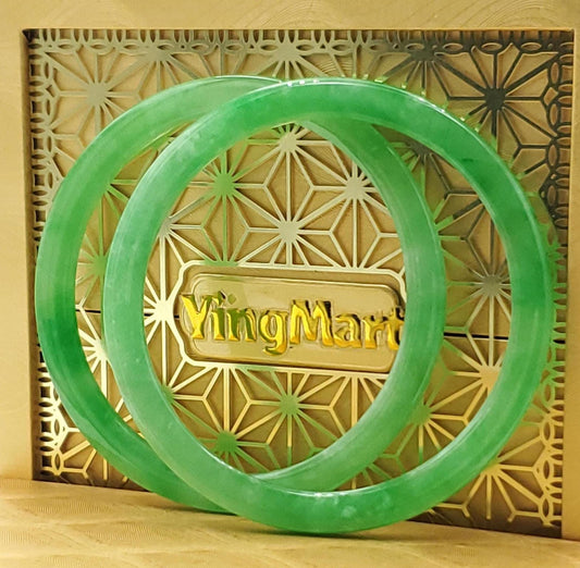 High Quality 48–72mm Jadeite Jade Green Bangle Gift for Her Mom Grandma Feng Shui Personalized Bracelets Jewelry