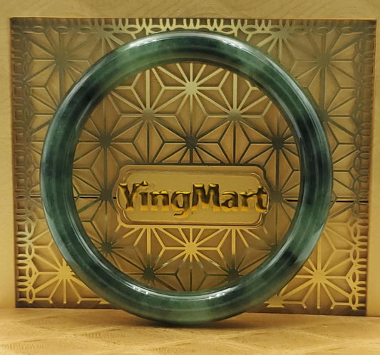 High Quality 48–60mm Jadeite Jade Round Green Olive Black YingMart Bangle Gift for Her Mother Mens Sister Feng Shui