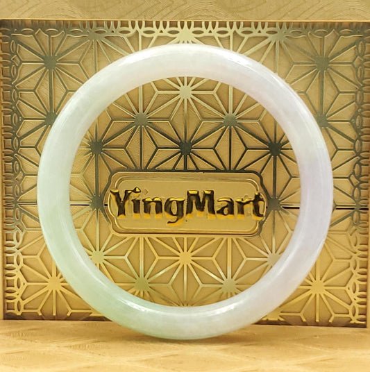 High Quality 48–72mm Jadeite Jade Light Green Purple YingMart Bangle Gift for Her Grandma Sister Mom Mens Feng Shui Personalized