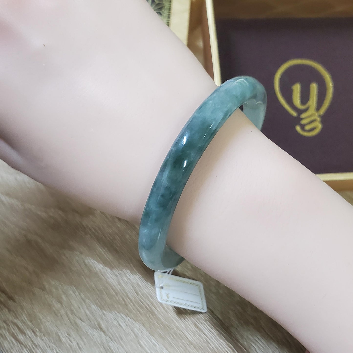 High Quality 48–72mm Natural-Colour Jade White to Light Green Bangle Bracelets Gift for Her Mom Grandma Feng Shui Personalized Jewelry