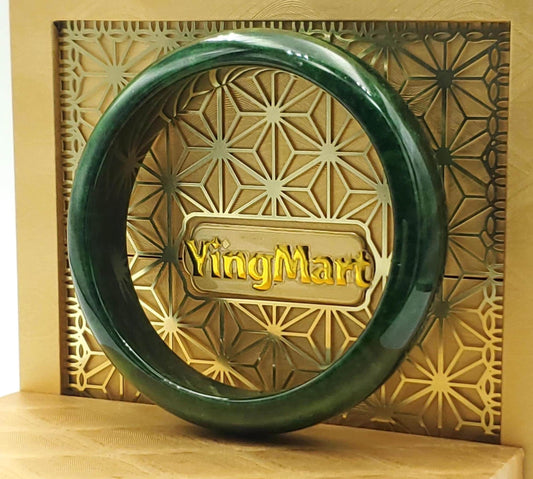 High Quality 48–72mm Jadeite Jade Dark Green Bangle Gift for Her Grandma Mens Mother Sister Feng Shui Personalized