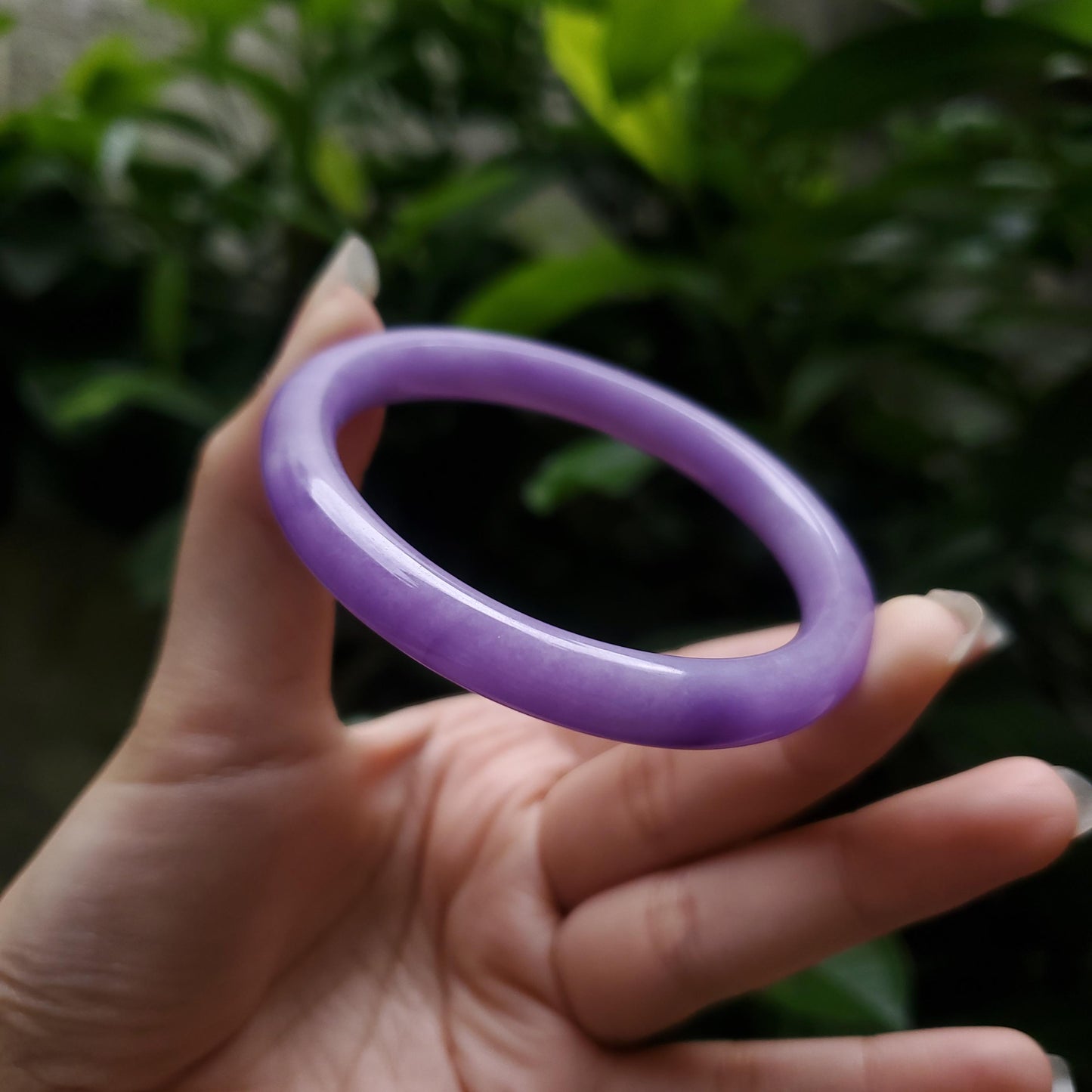 High Quality 48–72mm Jadeite Jade Purple YingMart Bangle Bracelets Gift for Her Mom Feng Shui Grandma Sister Mens