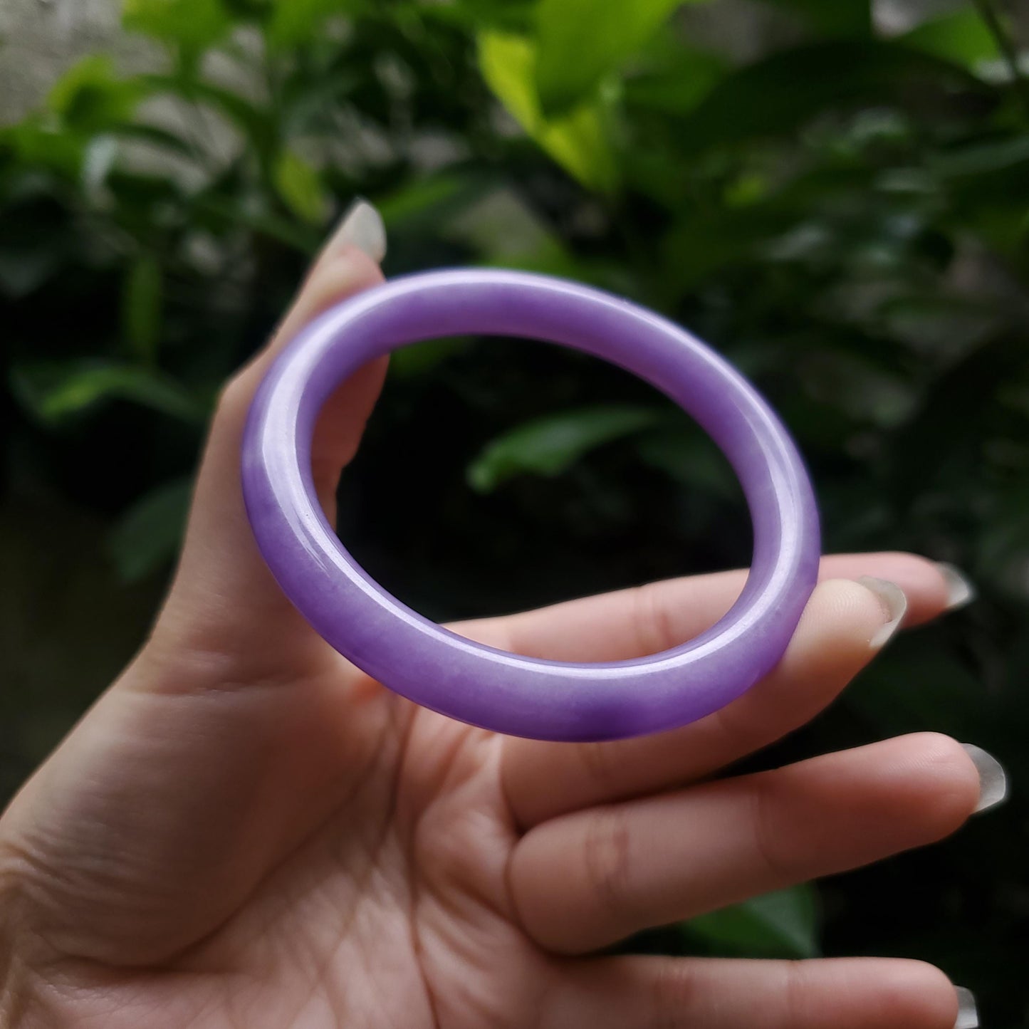 High Quality 48–72mm Jadeite Jade Purple YingMart Bangle Bracelets Gift for Her Mom Feng Shui Grandma Sister Mens