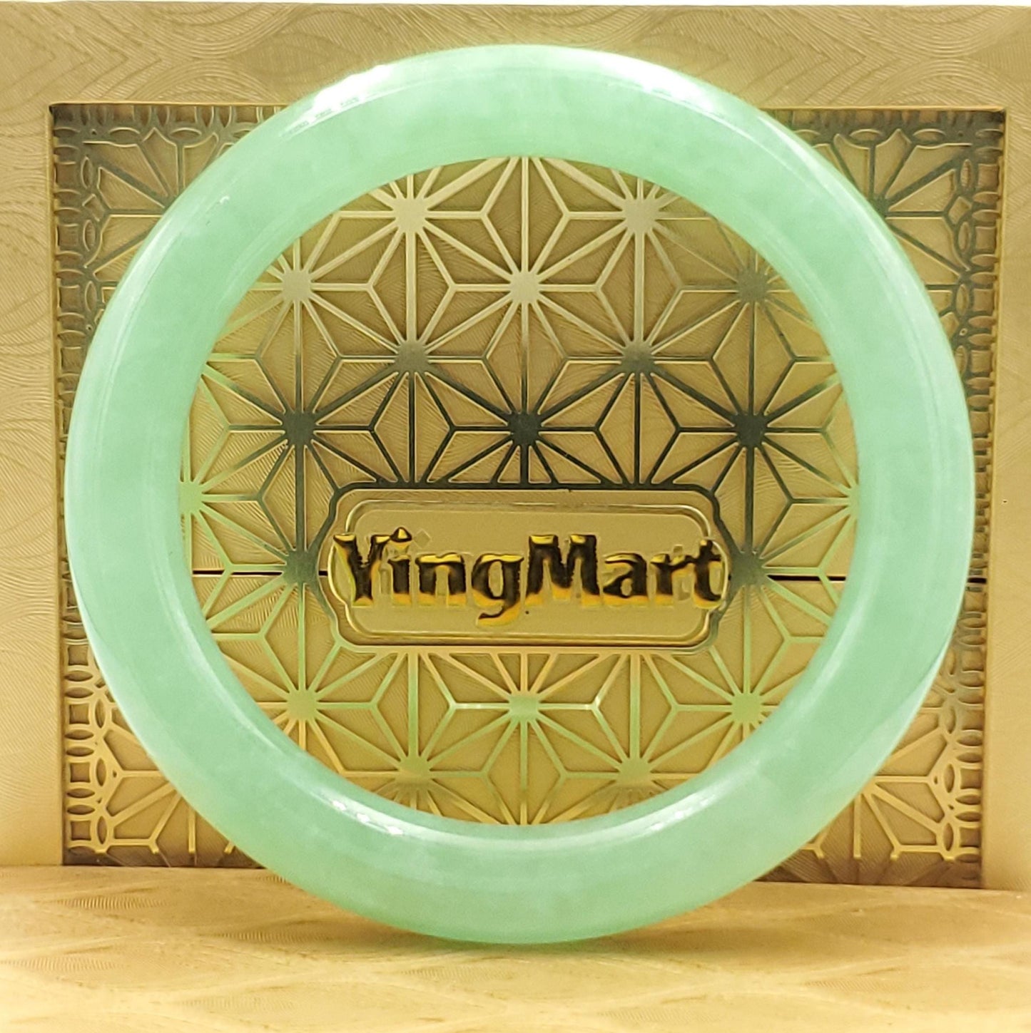 High Quality 48–72mm Jadeite Jade Light Green to Green YingMart Bangle Bracelets Gift for Her Mom Sister Grandma Feng Shui