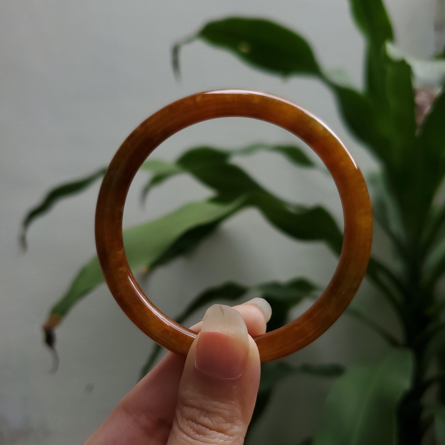 High Quality 48–72mm Jadeite Jade Orange YingMart Bangle Bracelets Gift for Her Mom Feng Shui Grandma Sister Mens