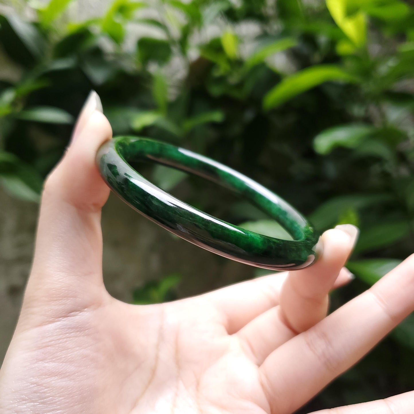 Jade Bangle 48-60mm up | Yingmart Dark Green Jade Jadeite Bracelet for Men, Women, Grandmother, Sister – Vintage Elegance