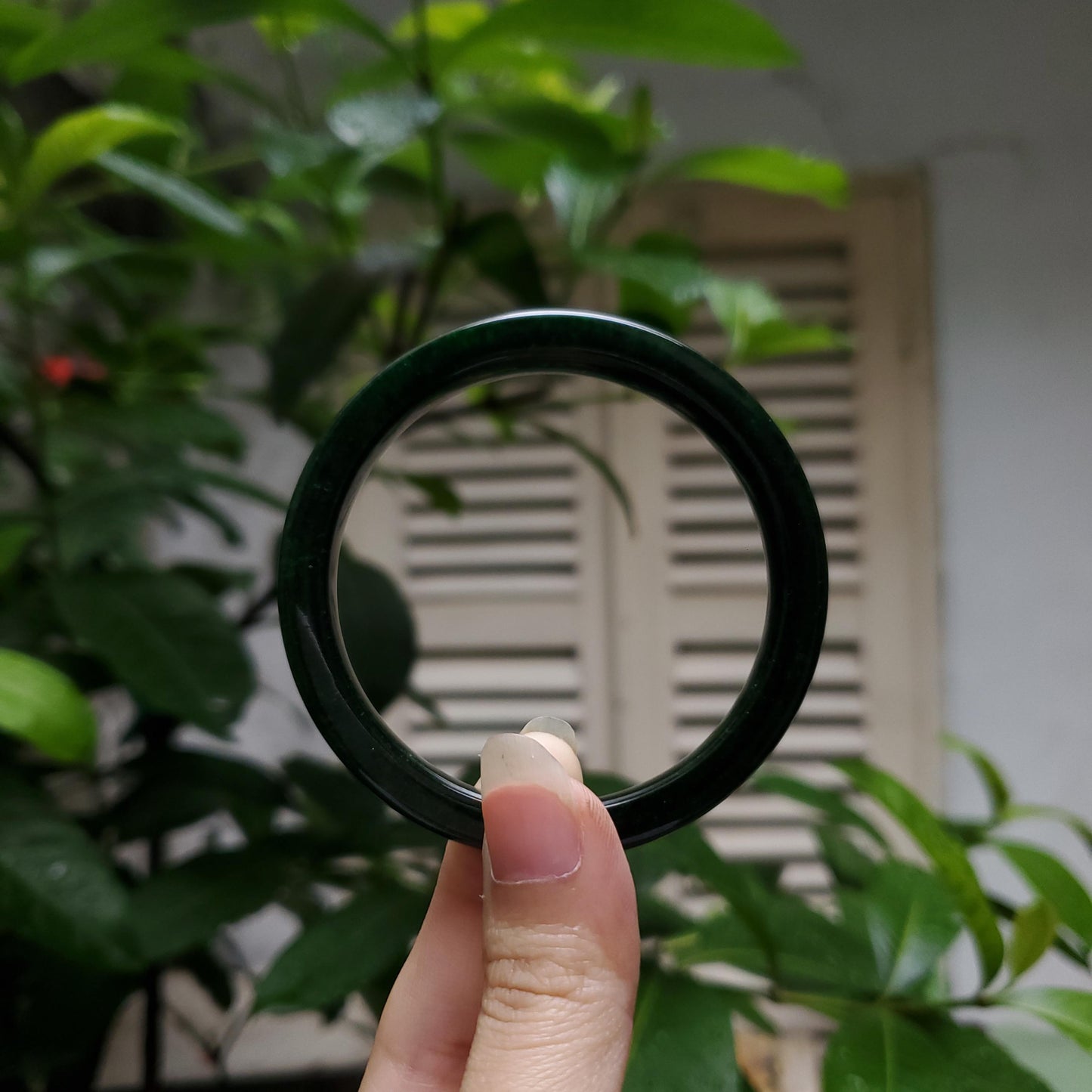 High Quality 48β72mm Jadeite Jade Dark Green YingMart Bangle Bracelets Burmese Gift for Her Grandma Personalized