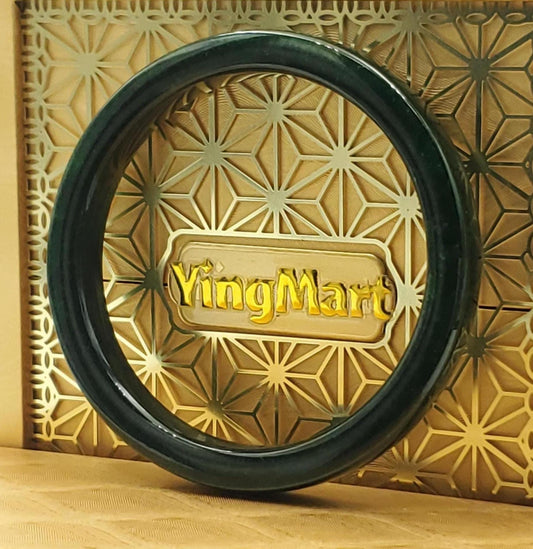 High Quality 48–72mm Jadeite Jade Dark Green YingMart Bangle Bracelets Burmese Gift for Her Grandma Personalized