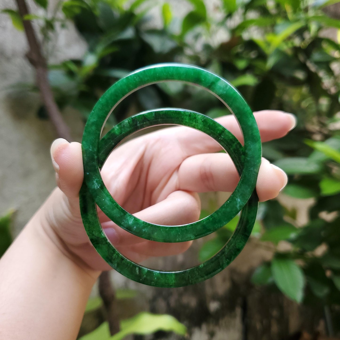 High Quality 48–72mm Jadeite Jade Green Bangle Gift for Her Mom Grandma Feng Shui Personalized Bracelets Jewelry