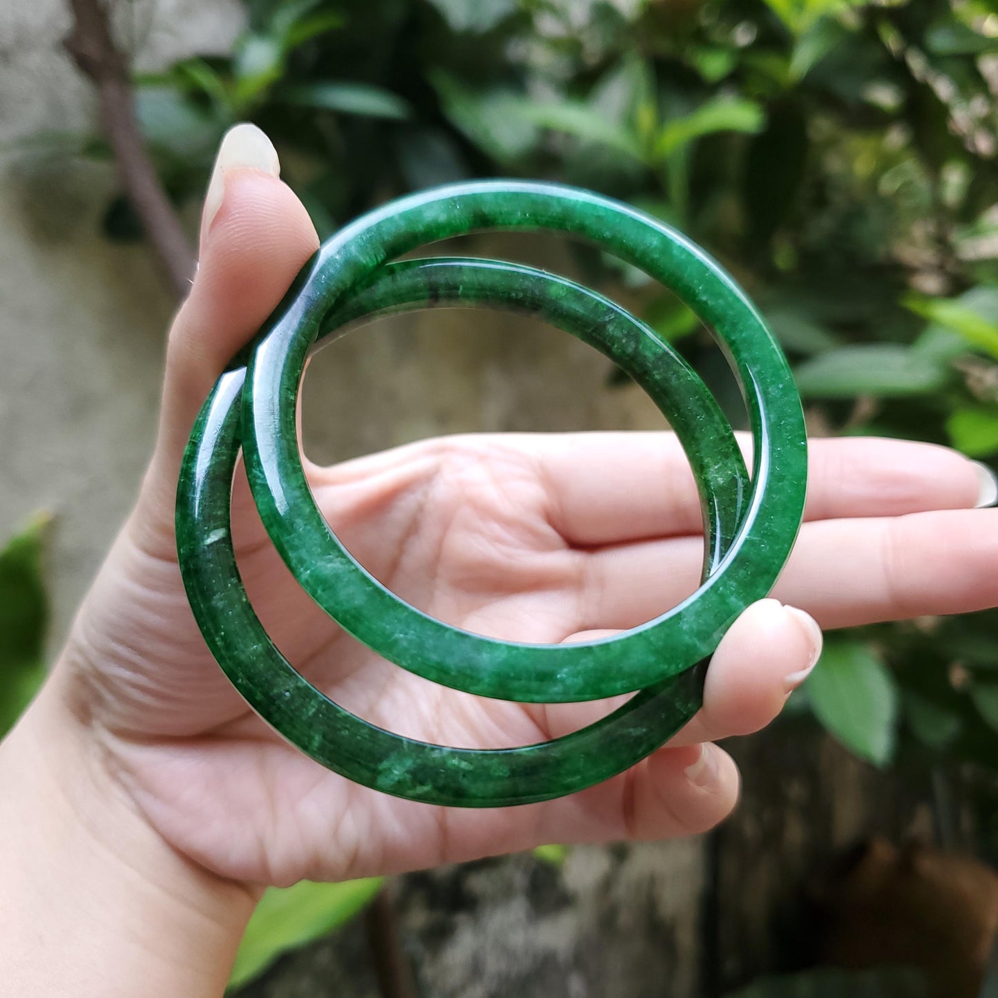 High Quality 48–72mm Jadeite Jade Green Bangle Gift for Her Mom Grandma Feng Shui Personalized Bracelets Jewelry