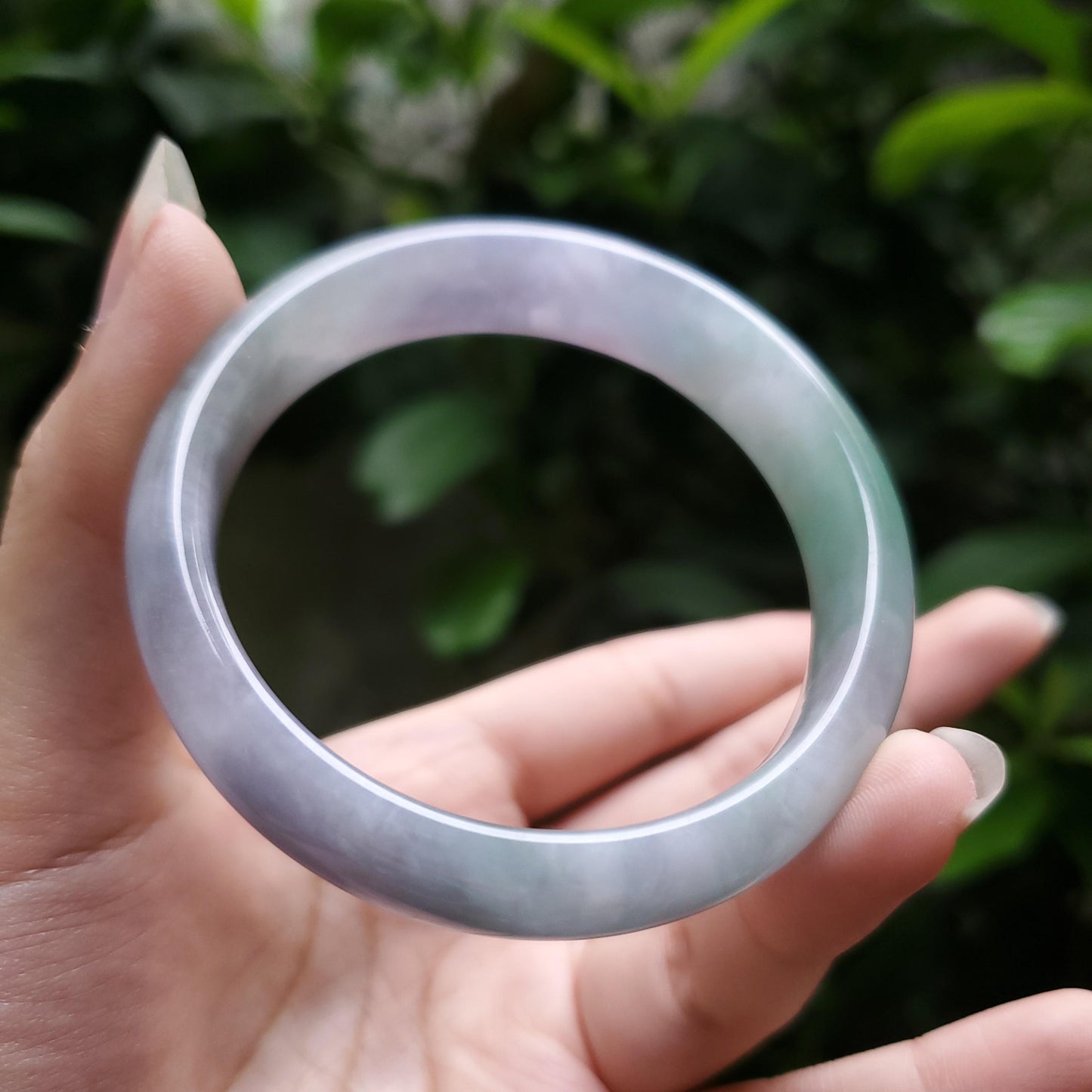 High Quality 50–60mm Natural-Colour Jade Purple Green YingMart Bangle Bracelets Gift for Her Grandma Sister Mom Mens Feng Shui