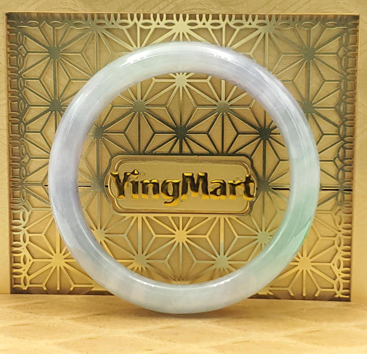 High Quality 50–60mm Natural-Colour Jade Purple Green YingMart Bangle Bracelets Gift for Her Grandma Sister Mom Mens Feng Shui
