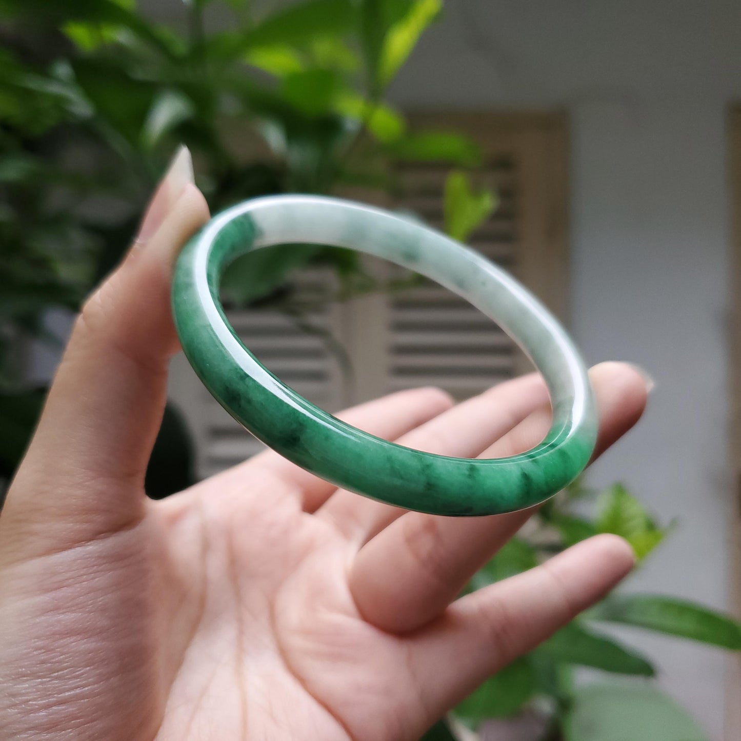 High Quality 48–72mm Natural-Colour Jade White Green YingMart Bangle Gift for Mom Grandma Sister Mens Feng Shui Personalized