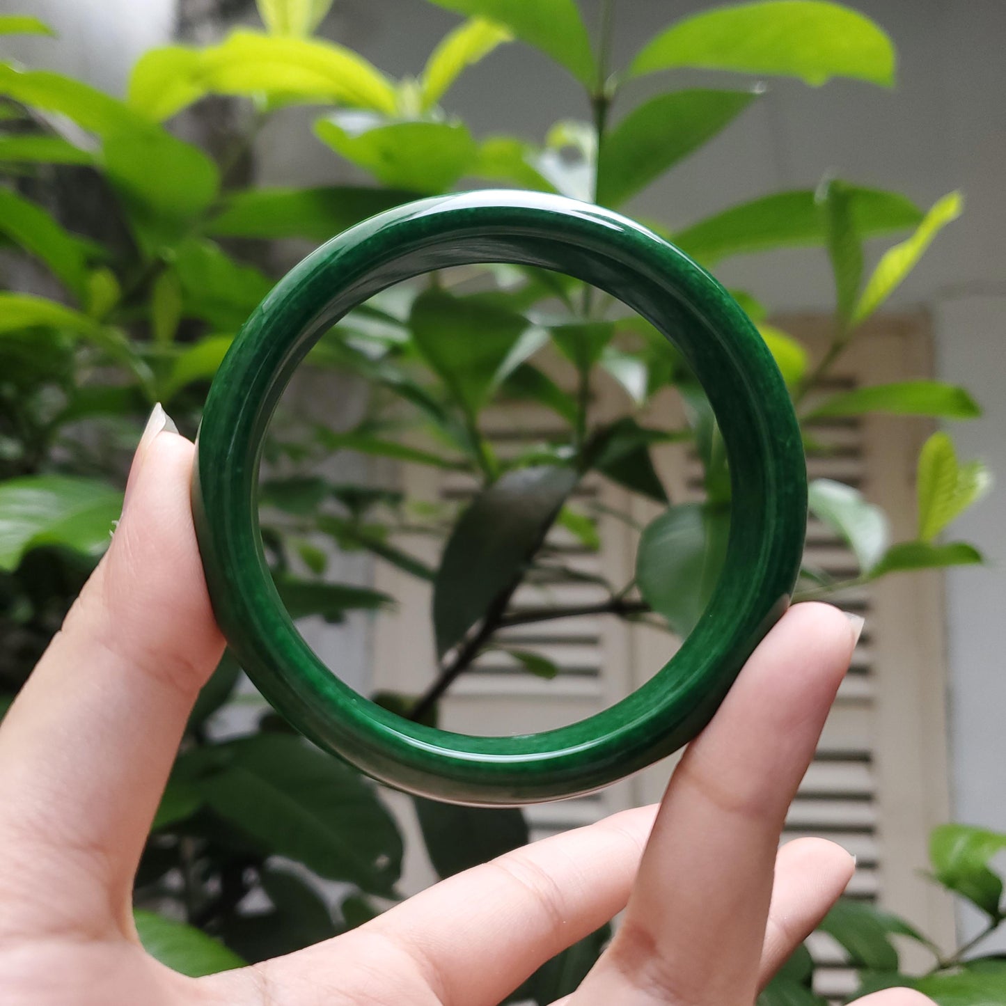 High Quality 48–72mm Jadeite Jade Green YingMart Gift for Her Grandmother Sister Mother Mens Feng Shui Personalized Bangle Bracelets