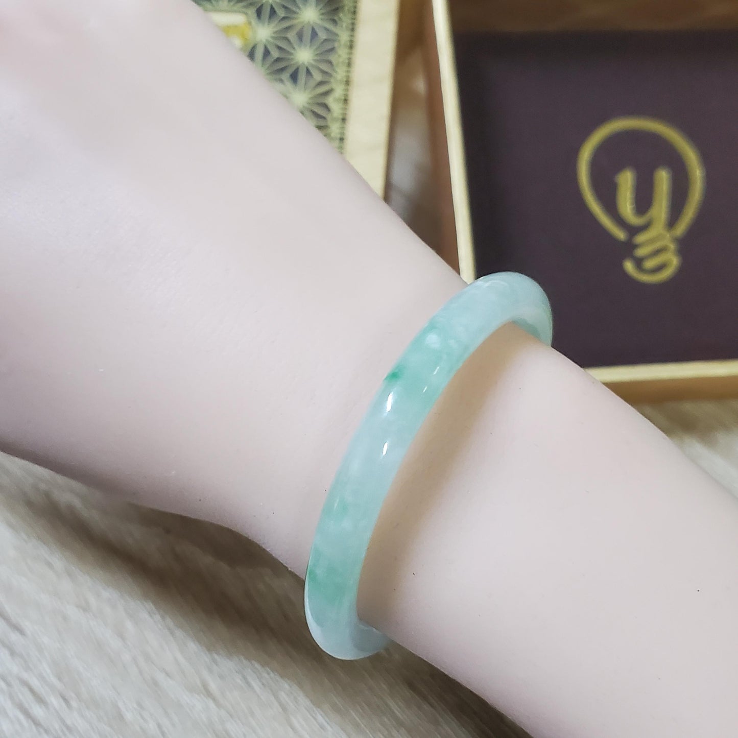 High Quality 48–72mm Natural-Colour Jade Green White Bangle Bracelets Gift for Her Mom Grandma Feng Shui Personalized Jewelry