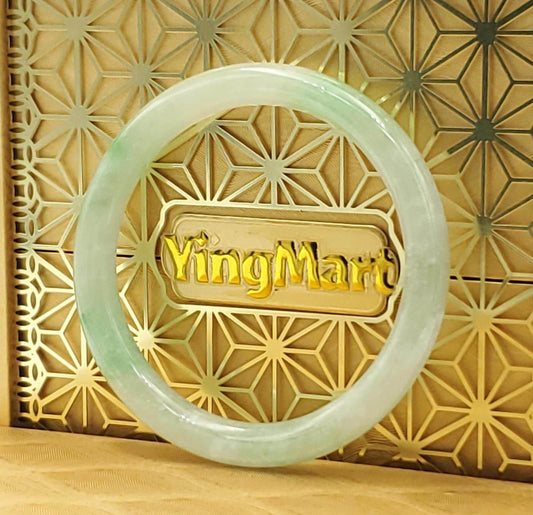 High Quality 48–72mm Natural-Colour Jade Green White Bangle Bracelets Gift for Her Mom Grandma Feng Shui Personalized Jewelry