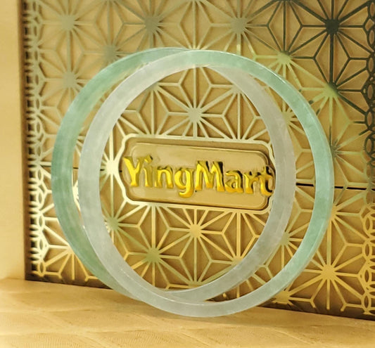 High Quality 48–72mm Jadeite Jade Green White Bangle Bracelets Gift for Her Mom Grandma Feng Shui Personalized Jewelry