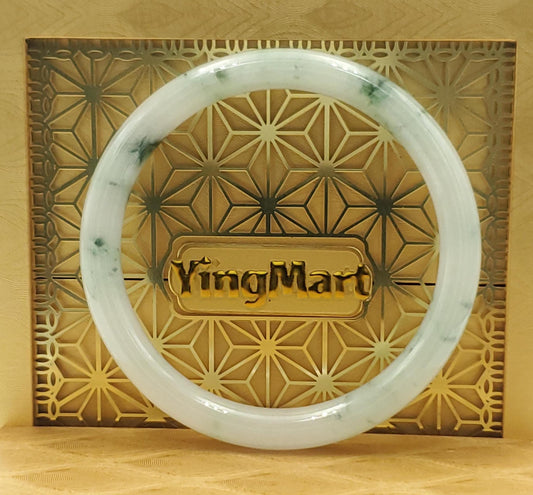 High Quality 48–72mm Natural-Colour Jade Grey White Green Spot Bangle Gift for Her Mom Grandma Feng Shui Personalized Jewelry