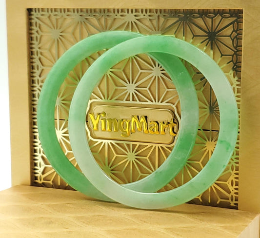 High Quality 48–72mm Natural-Colour Jade Green White Bangle Gift for Her Mom Grandma Feng Shui Personalized Bracelets Jewelry