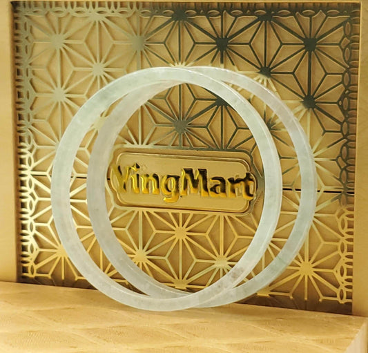 High Quality 48–60mm Jadeite Jade White YingMart Bangle Bracelets Gift for Her Feng Shui Sister Personalized Grandma Burmese - Best Price