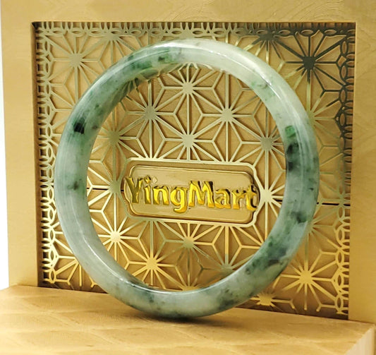 High Quality 48–72mm Natural-Colour Jade White YingMart Bangle Bracelets Burmese Gift for Her Grandmother Sister Mom Mens Feng Shui