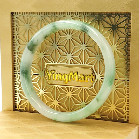 High Quality 48–72mm Natural-Colour Jade White Green YingMart Bangle Bracelets Gift for Her Grandma Sister Mom Mens Feng Shui Personalized