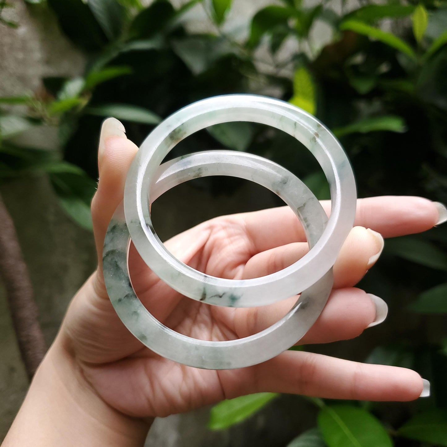 High Quality 48–72mm Natural-Colour Jade White Floating Green Black YingMart Bangle Jadeite Gift for Her Mom Mens Grandma Feng Shui