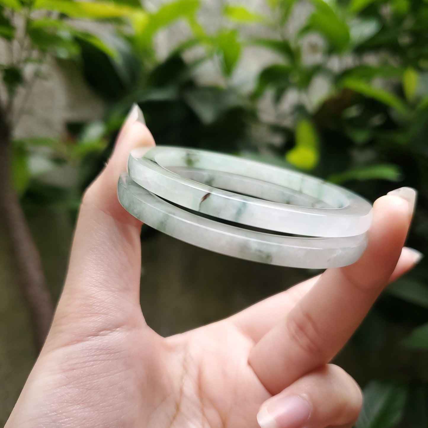 High Quality 48–72mm Natural-Colour Jade White Floating Green Black YingMart Bangle Jadeite Gift for Her Mom Mens Grandma Feng Shui