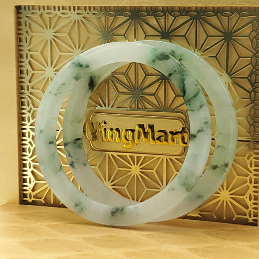 High Quality 48–72mm Natural-Colour Jade White Floating Green Black YingMart Bangle Jadeite Gift for Her Mom Mens Grandma Feng Shui