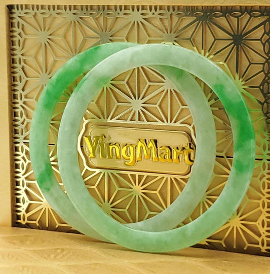 High Quality 48-72mm Natural-Colour Jadeite Bangle, Light To Medium Green, Burmese Jade, Personalized Jewelry, Gift for Mom, Sister, Mens