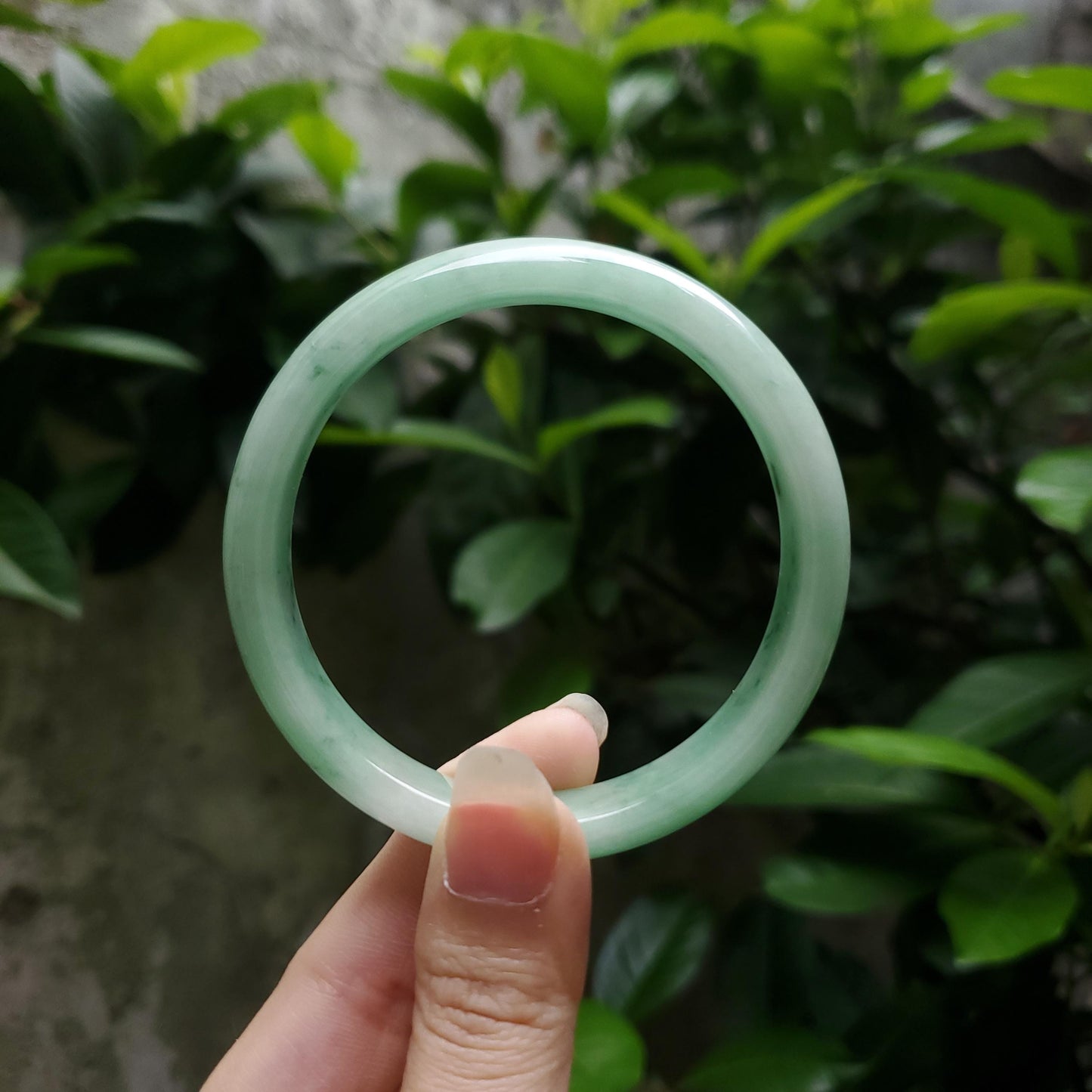 High Quality 48–72mm Natural-Colour Jade Cert No. B Green White YingMart Jadeite Bangle Bracelets Gift for Her Mother Grandma Mens