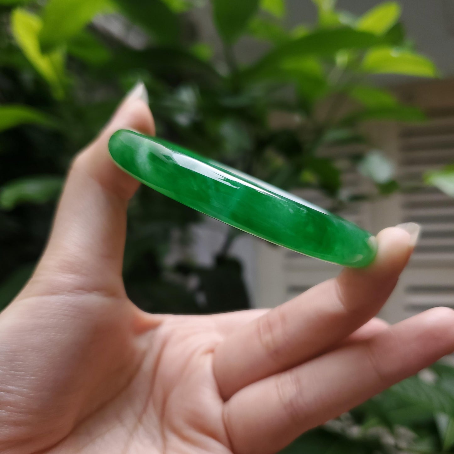 High Quality 48–72mm Jadeite Jade Green YingMart Bangle Bracelets Gift for Her Sister Feng Shui Grandma Mom