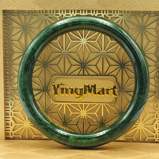 High Quality 48–72mm Jadeite Jade Dark Green YingMart Bangle Bracelets Gift for Her Feng Shui Grandma Sister Mom Mens