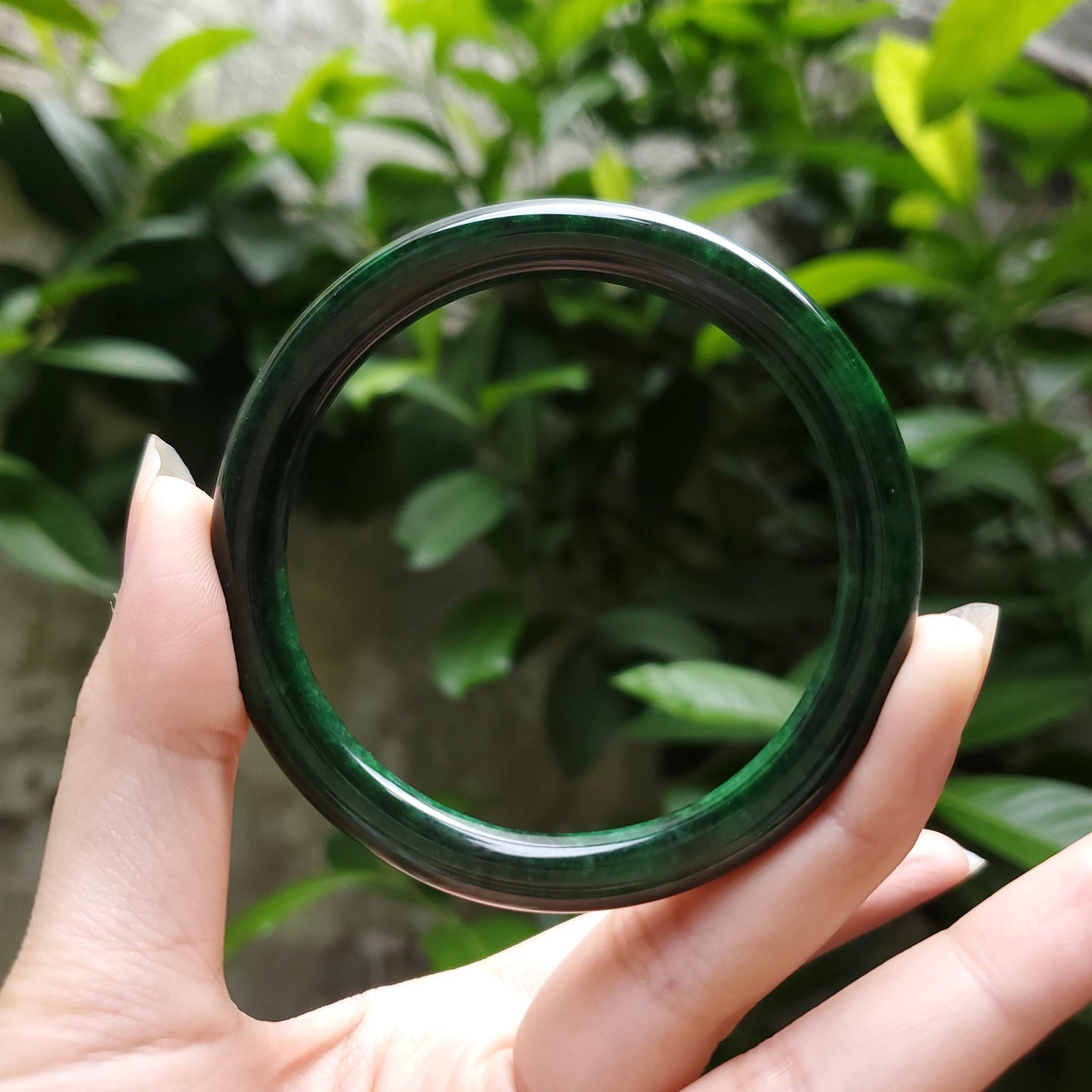 Jade Bangle 48-60mm up | Yingmart Dark Green Jade Jadeite Bracelet for Men, Women, Grandmother, Sister – Vintage Elegance