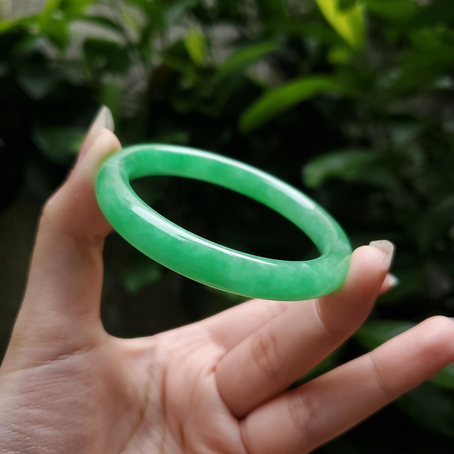 High Quality 48–72mm Jadeite Jade Green YingMart Bangle Bracelets Gift for Her Mom Feng Shui Grandma Sister Mens