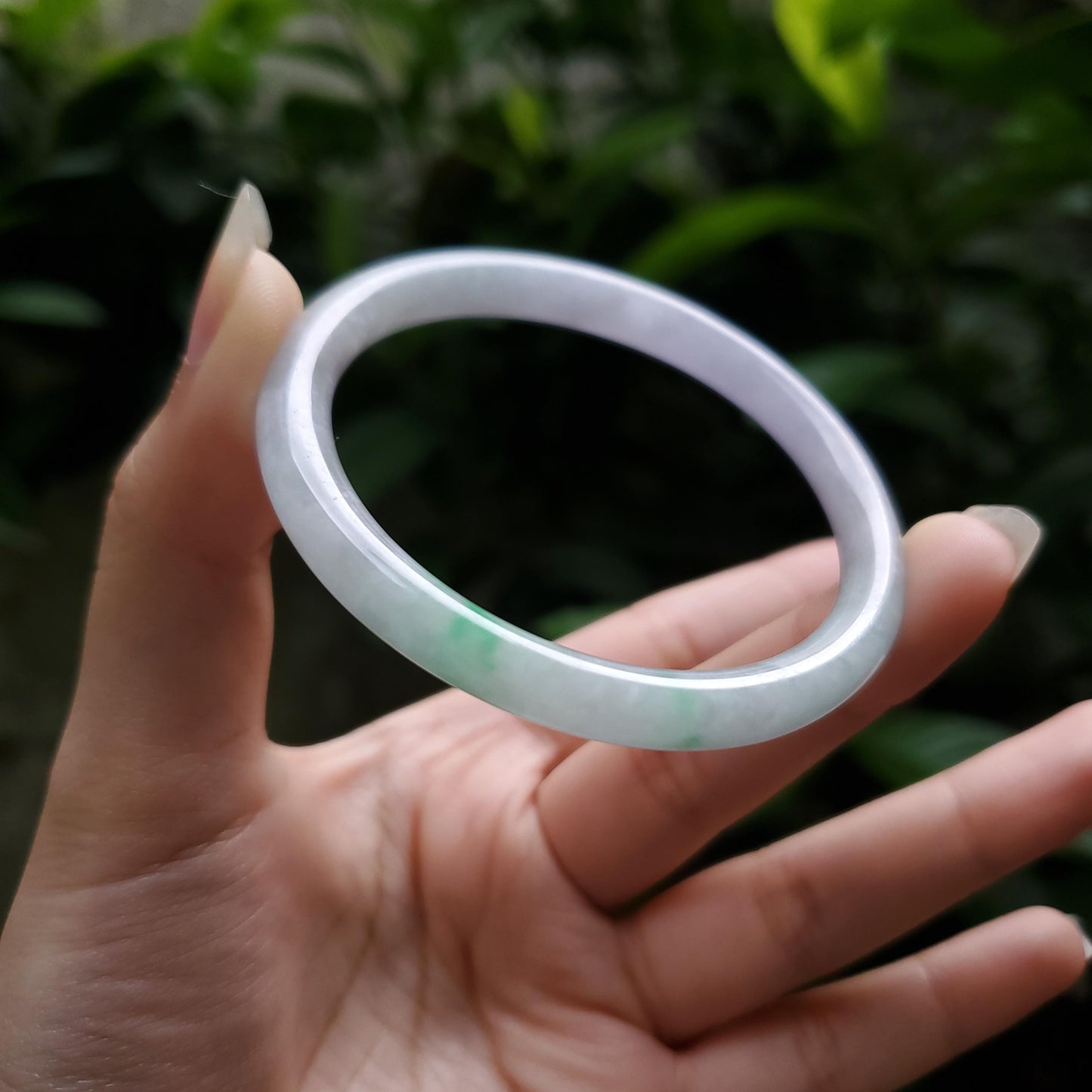 High Quality 48–72mm Natural-Colour Jade White Green YingMart Bangle Bracelets Gift for Her Feng Shui Mom Grandma Sister Mens