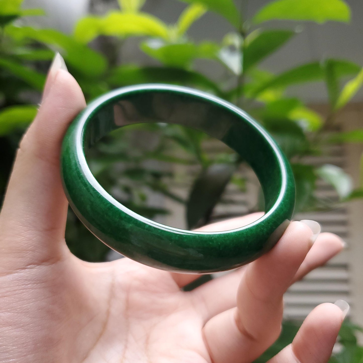 High Quality 48–72mm Jadeite Jade Green YingMart Gift for Her Grandmother Sister Mother Mens Feng Shui Personalized Bangle Bracelets