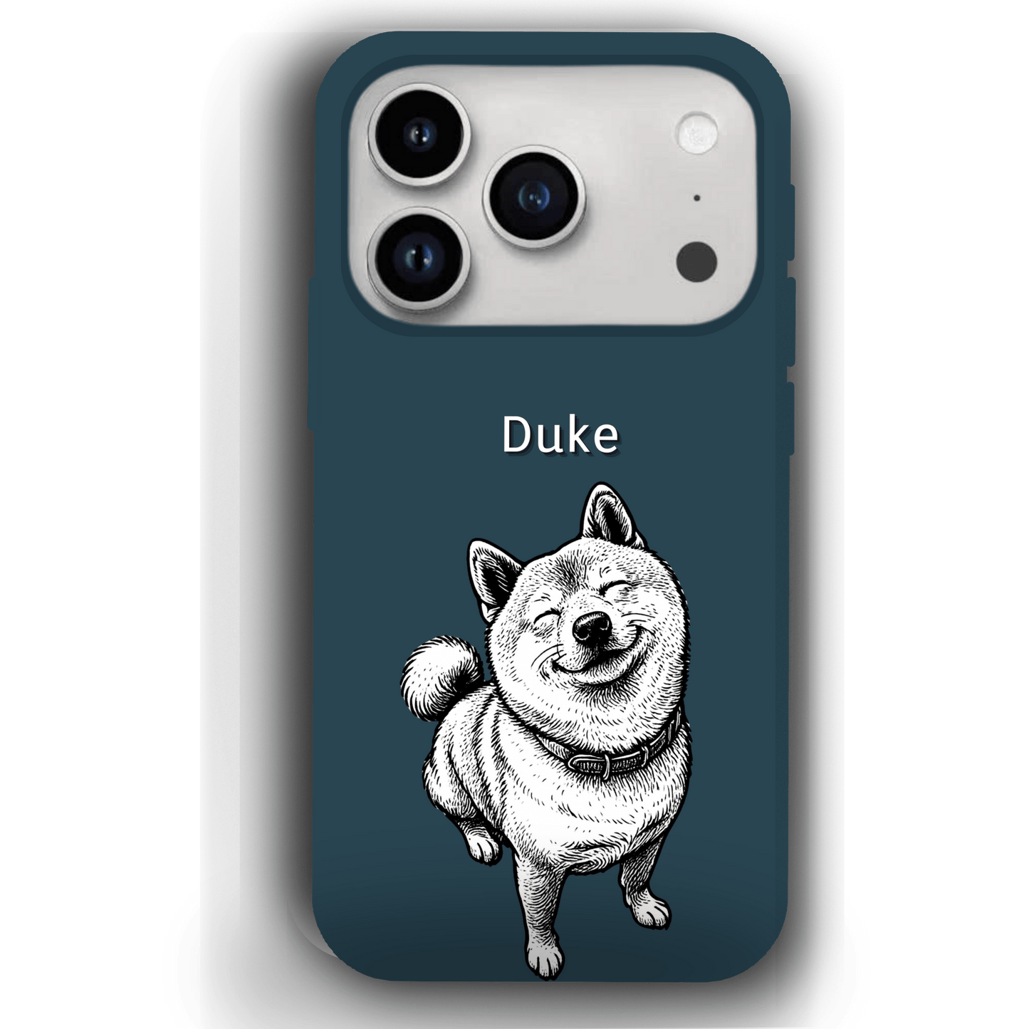Custom Black & White Pet Phone Case for iPhone 17 by YingMart – Custom Photo Personalized Pet Line Art Design with Pet Name